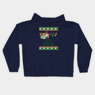 Christmas Sloth, Today I will Do Nothing Kids Hoodie